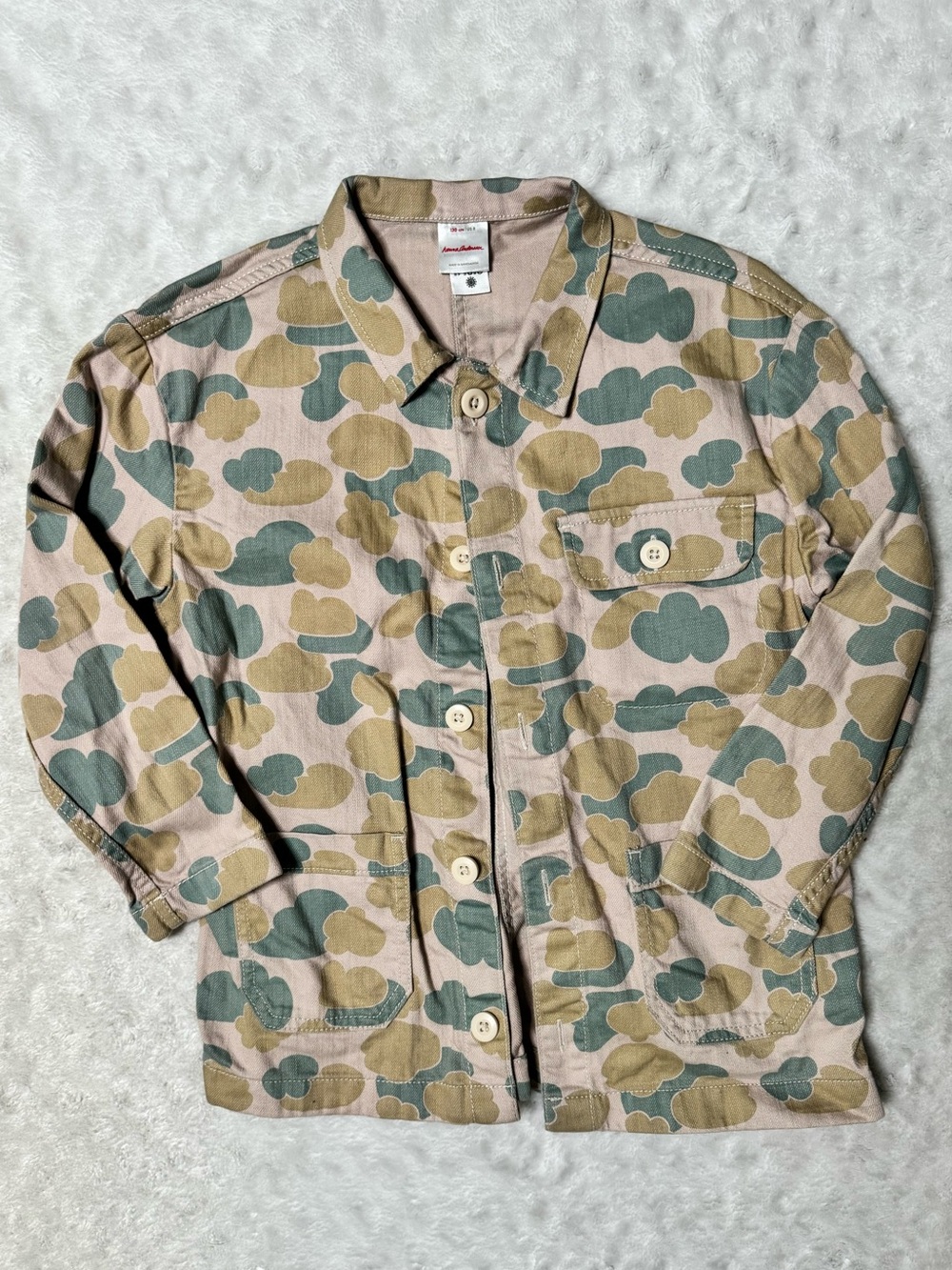 Hanna Andersson "Camo Clouds" Chore Jacket / Button Down Shirt